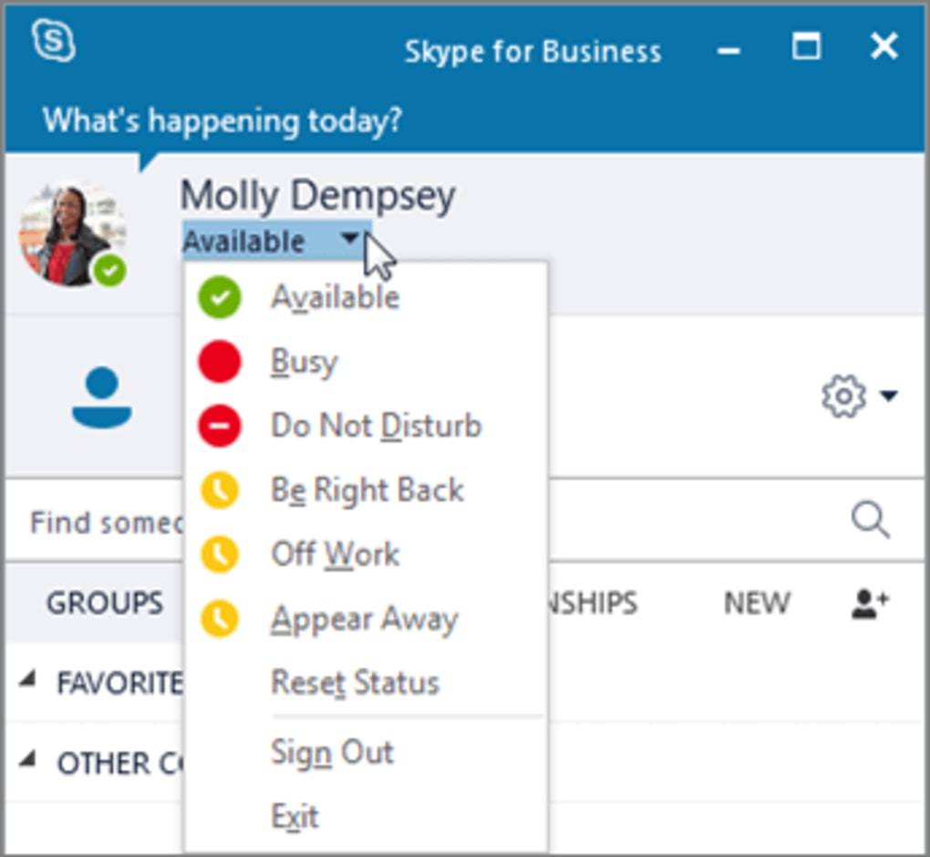 skype for business versions list